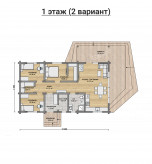 Дом из клееного бруса VZ-374 